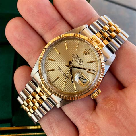 vintage rolex 2 tone datejust|rolex two tone datejust price.